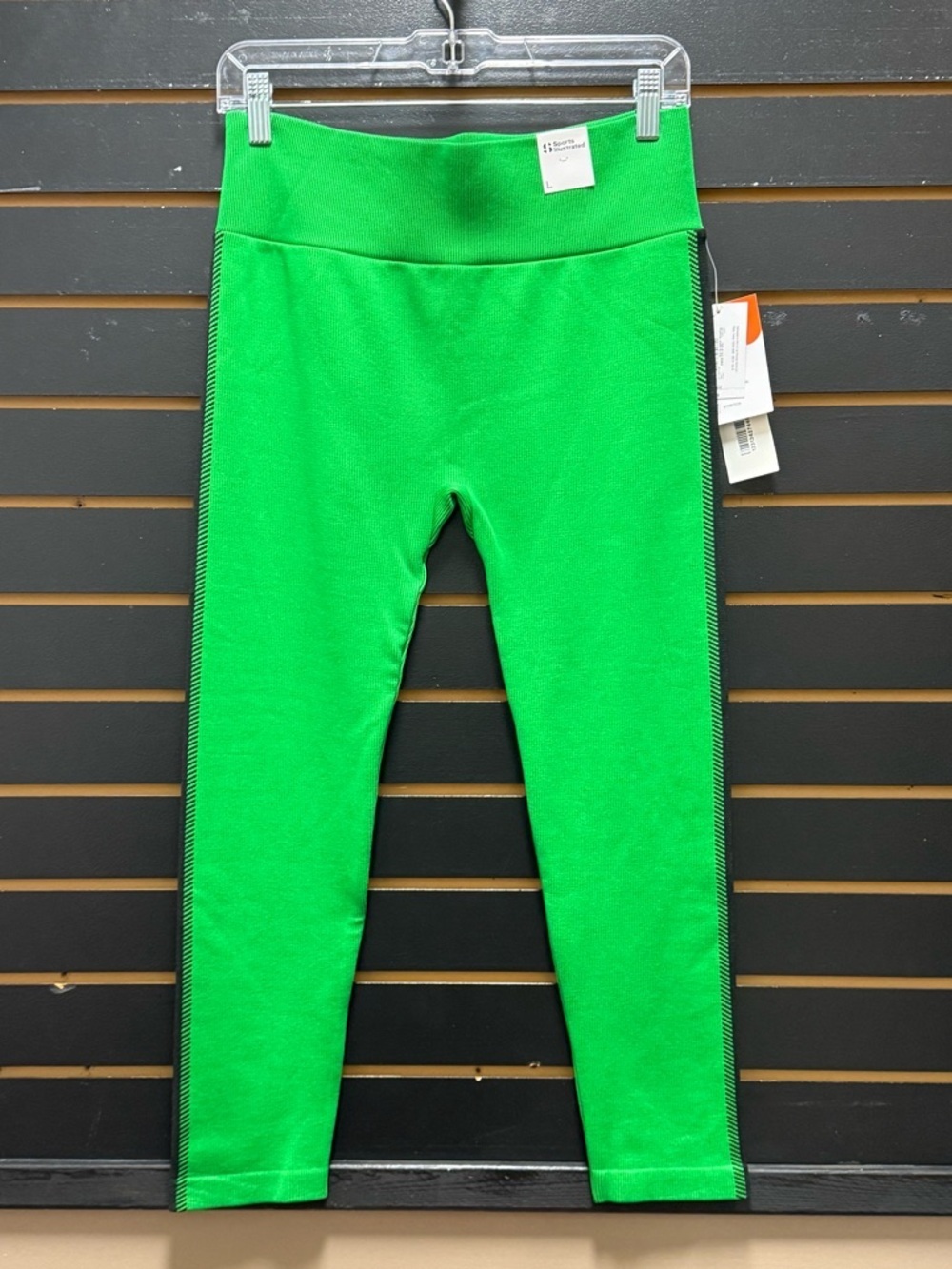 Sports Illustrated Green Seamless Leggings High Rise Stretch Large NWT